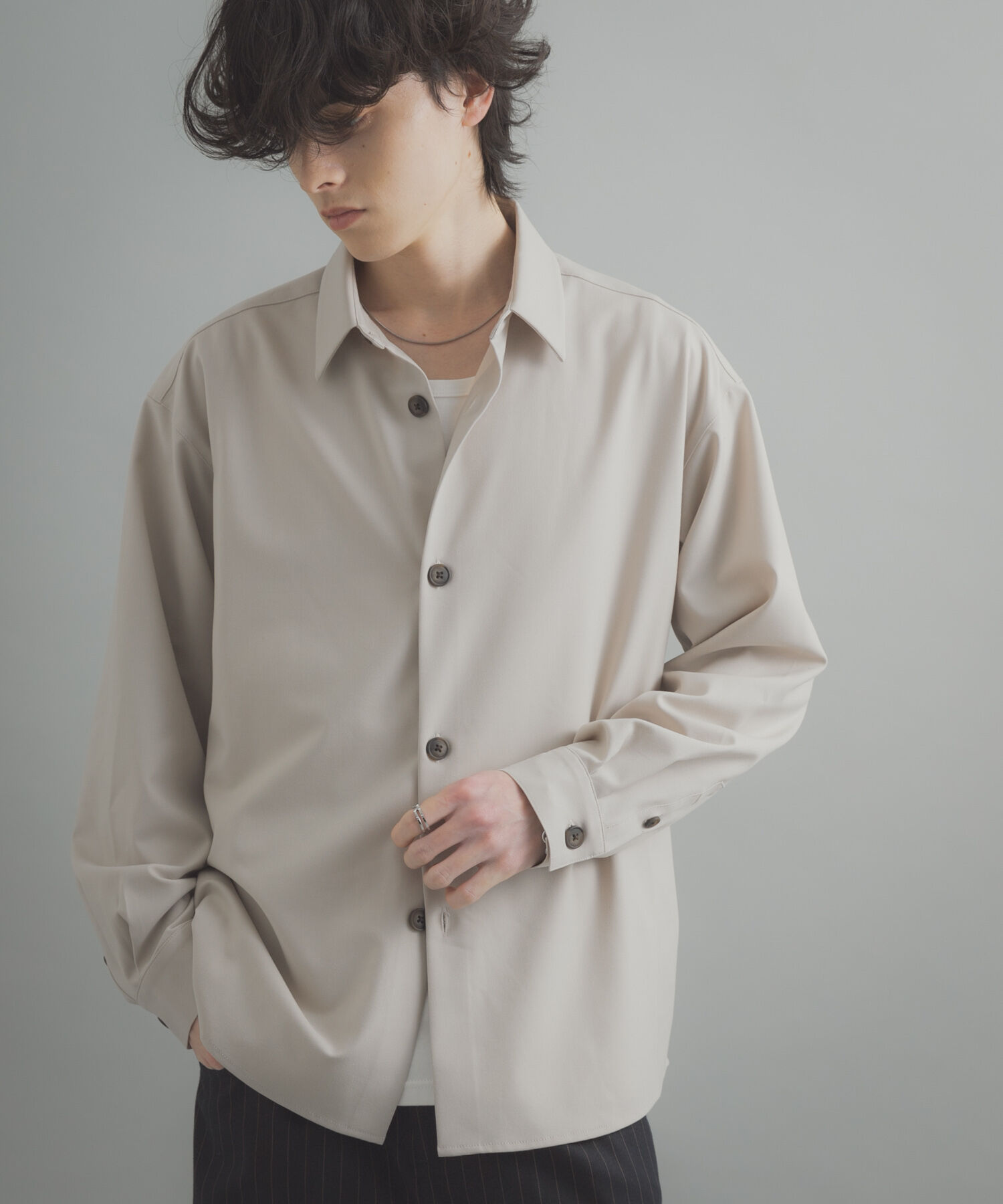 SENSE OF PLACE by URBAN RESEARCH「『イージーケア』カラールーズシャツ」|シャツ・ブラウス|ライトベージュ