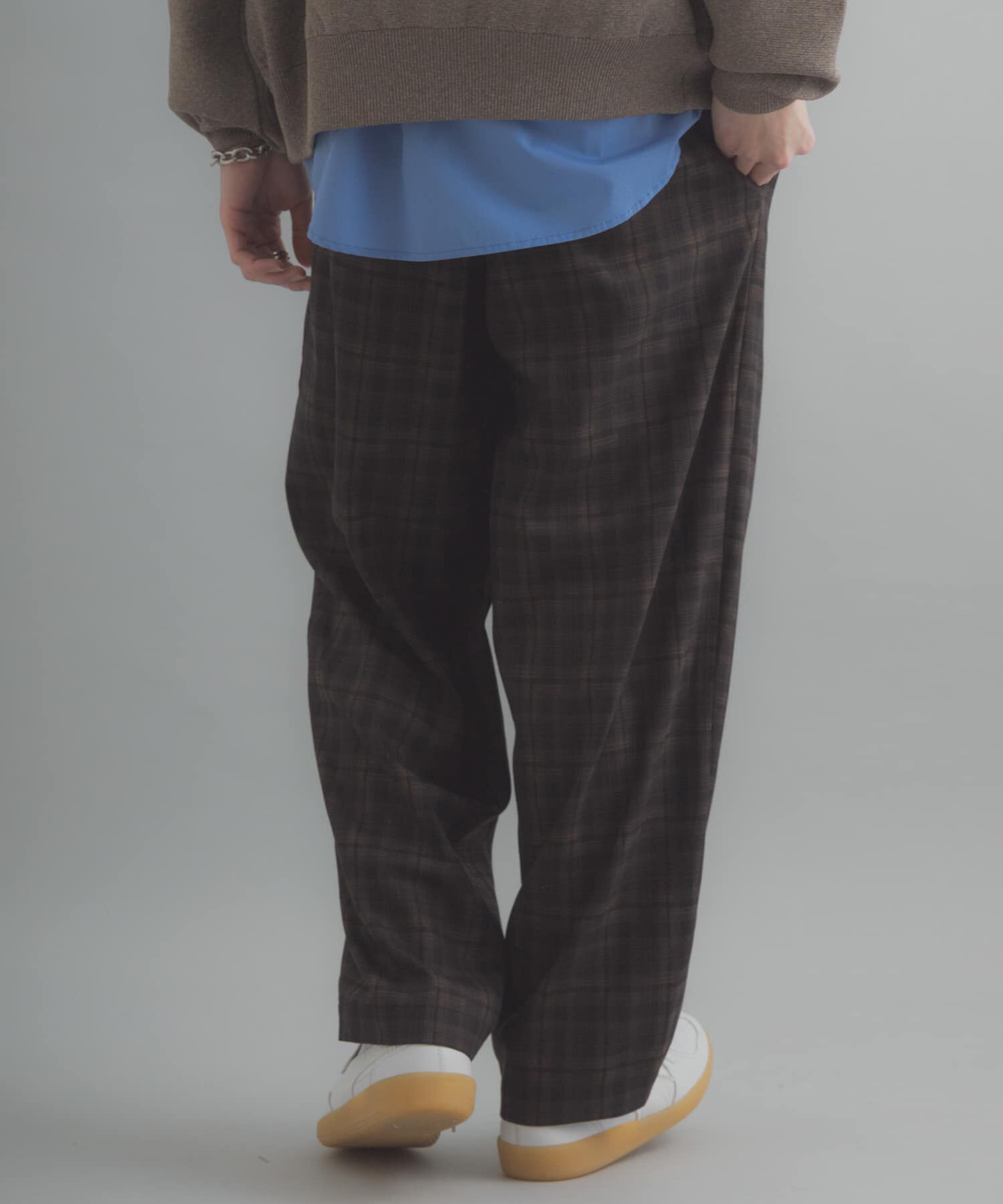 SENSE OF PLACE by URBAN RESEARCH「チェックバレルレッグワイドパンツ」|その他|