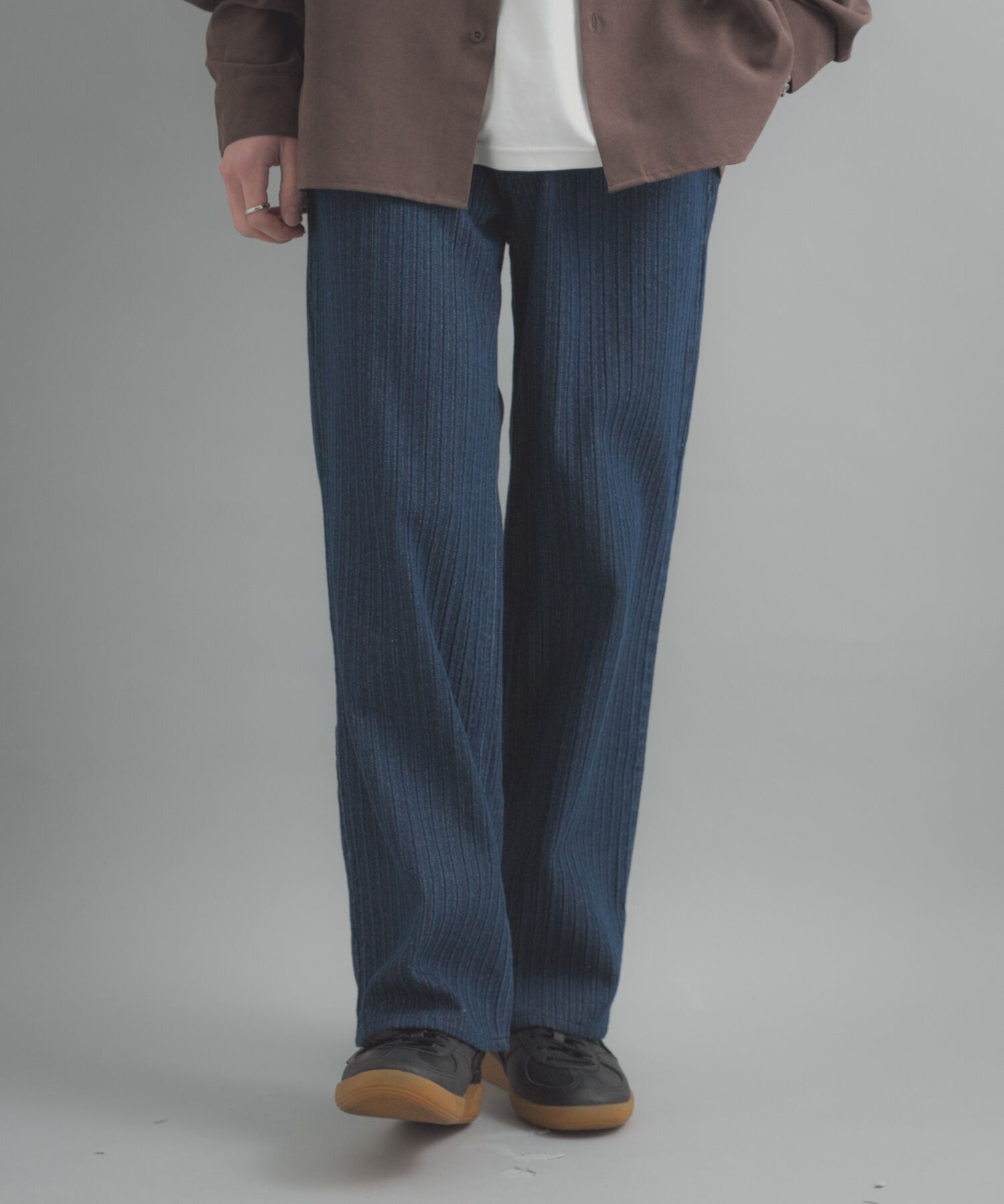 SENSE OF PLACE by URBAN RESEARCH「ジャガードデニムストレートパンツ」|その他|インディゴブルー