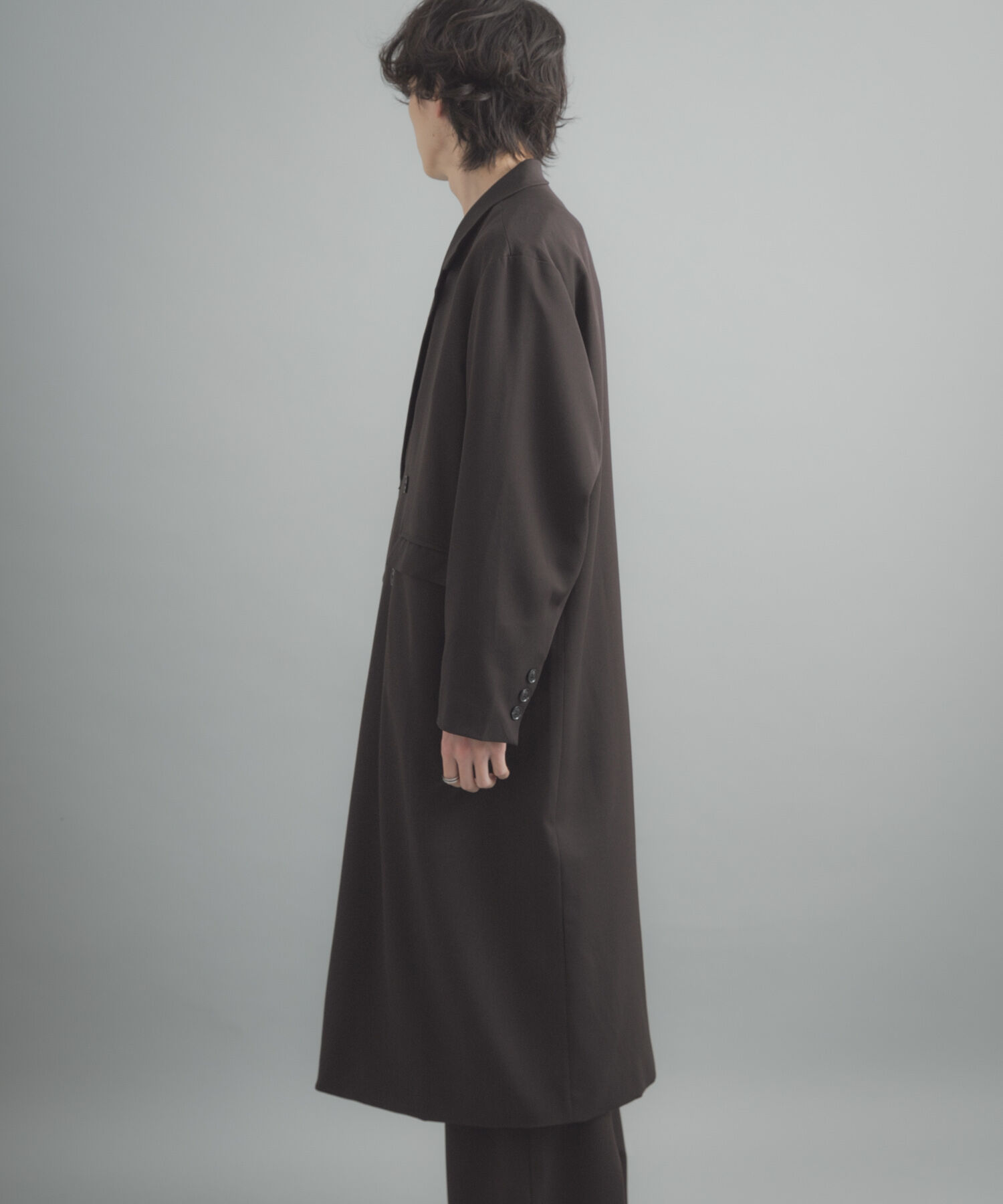 SENSE OF PLACE by URBAN RESEARCH「ダブルブレストロングコート」|ノーカラーコート|
