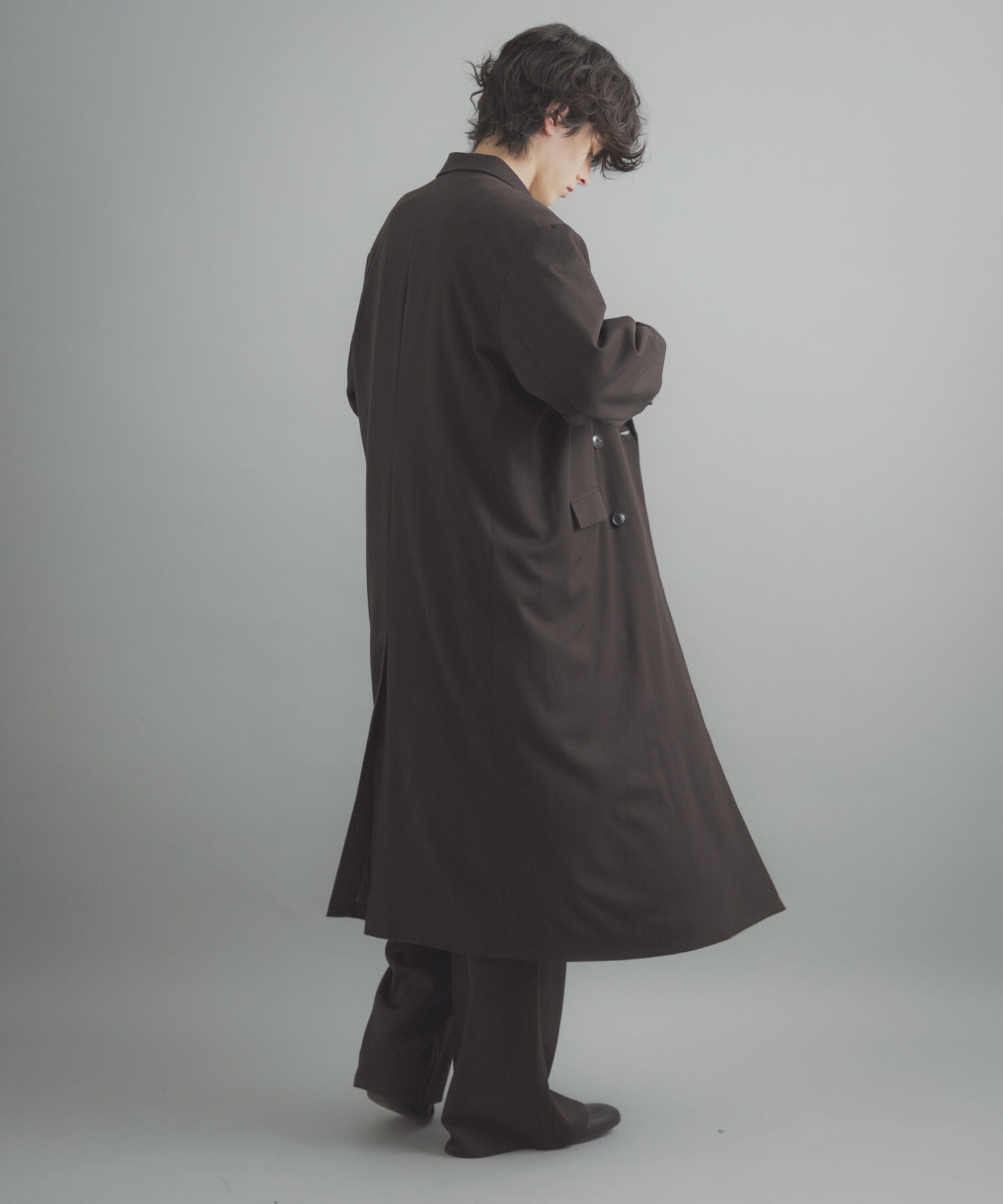SENSE OF PLACE by URBAN RESEARCH「ダブルブレストロングコート」|ノーカラーコート|