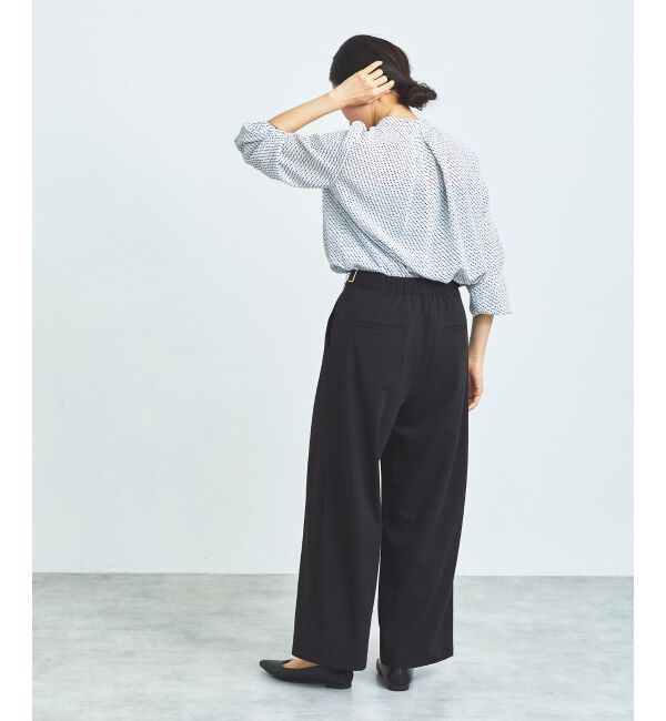 le.coeur blanc「《手洗い可能》デシンキカプリントスカーフタイブラウス」|シャツ・ブラウス|