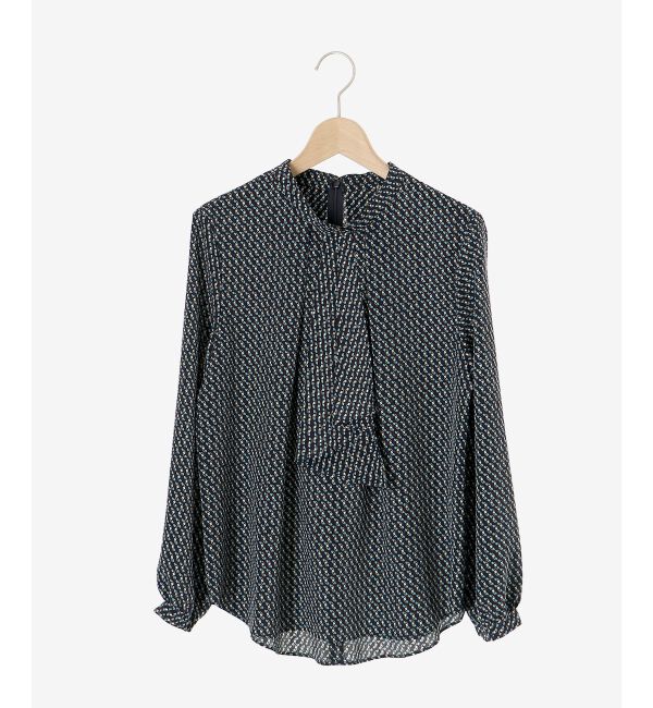 le.coeur blanc「《手洗い可能》デシンキカプリントスカーフタイブラウス」|シャツ・ブラウス|