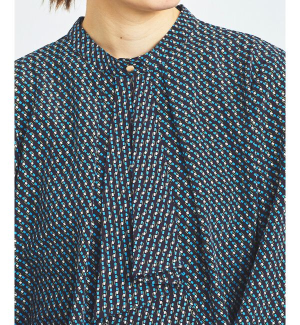 le.coeur blanc「《手洗い可能》デシンキカプリントスカーフタイブラウス」|シャツ・ブラウス|