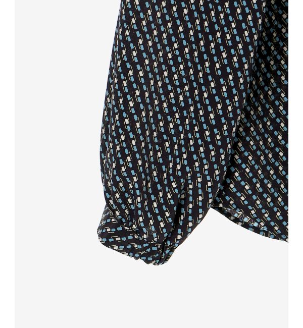 le.coeur blanc「《手洗い可能》デシンキカプリントスカーフタイブラウス」|シャツ・ブラウス|