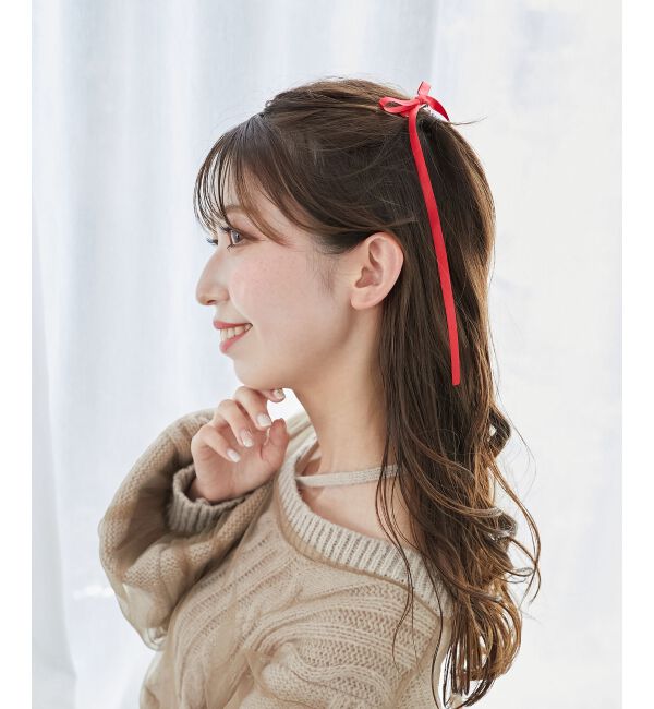 MAJESTICLEGON「アンニュイリボンヘアピンセット」|その他|レッド