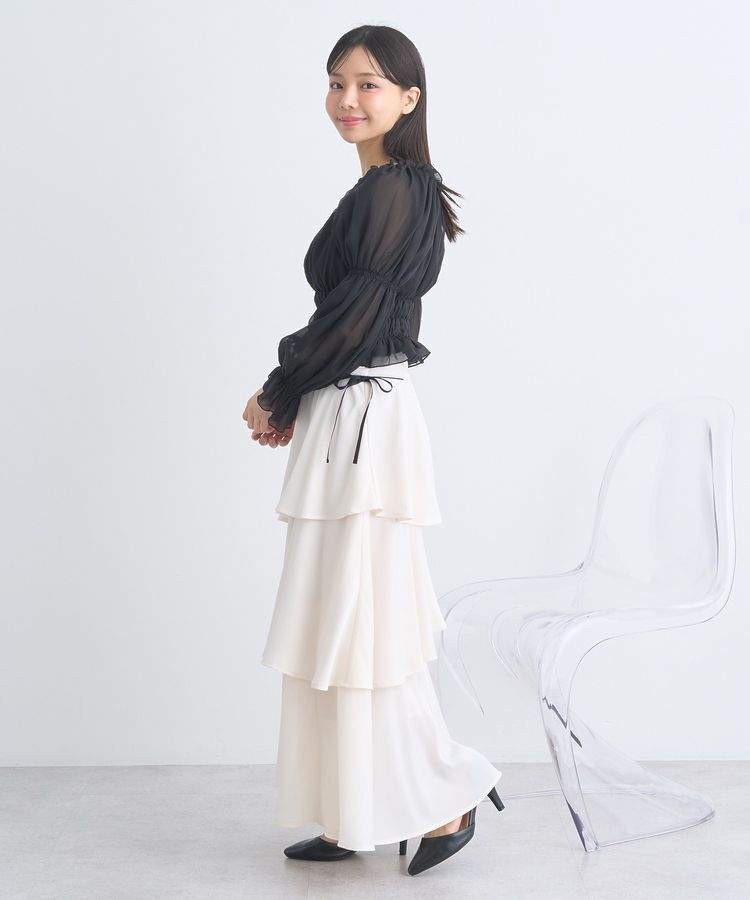 earth music&ecology「スクエアネックシャーリングショートブラウス」|シャツ・ブラウス|