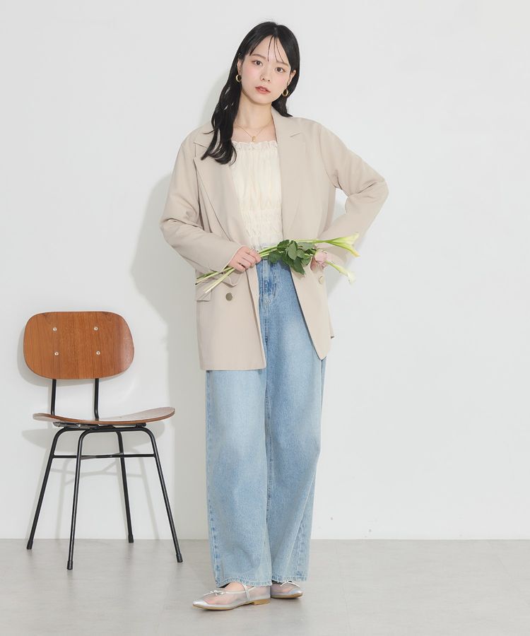 earth music&ecology「スクエアネックシャーリングショートブラウス」|シャツ・ブラウス|