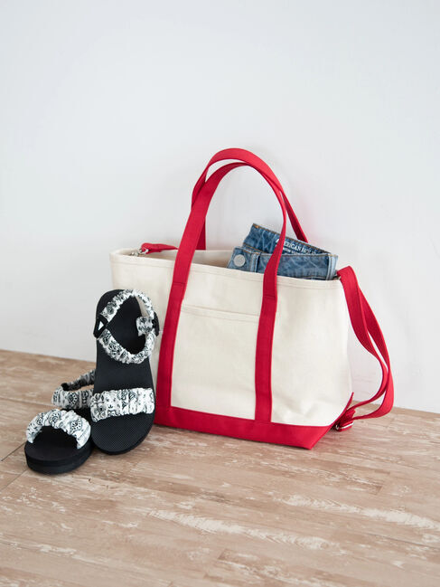  「CANVAS 2WAY TOTE BAG」|ハンドバッグ|レッド