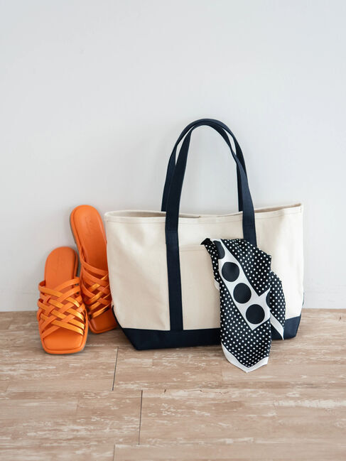  「CANVAS 2WAY TOTE BAG」|ハンドバッグ|ネイビー