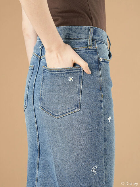  「Mickey/刺繍デニムスカート」|スカート|