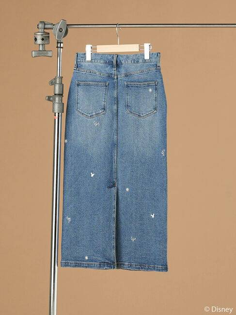  「Mickey/刺繍デニムスカート」|スカート|