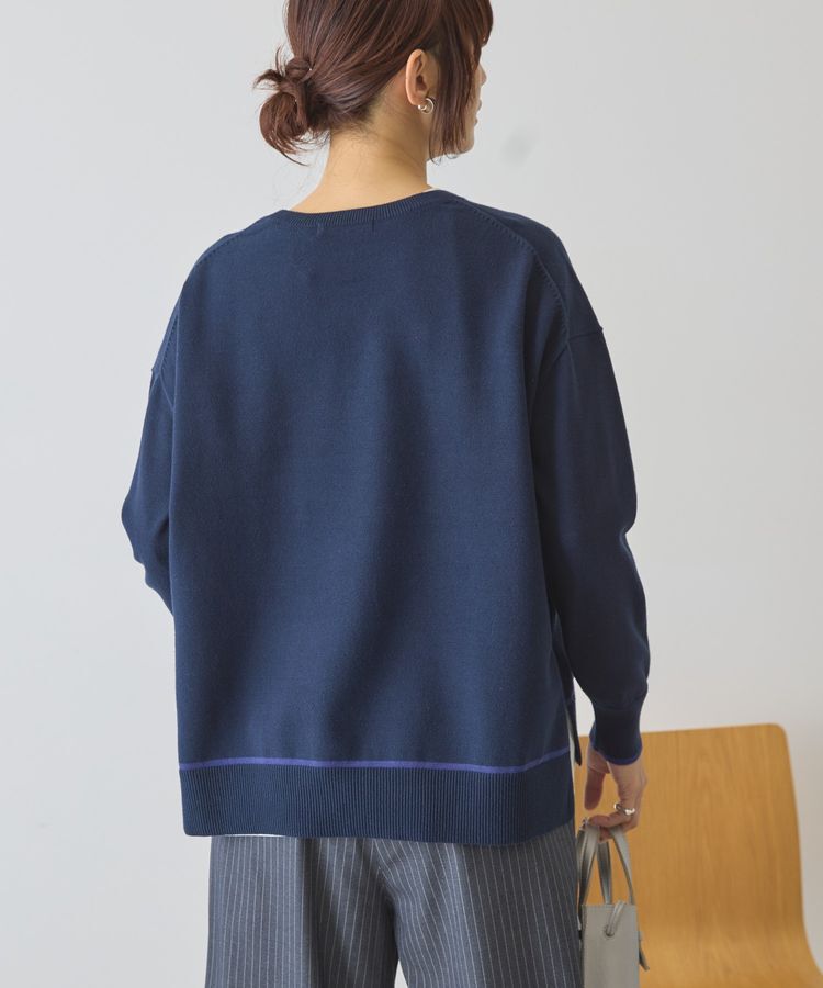 AMERICAN HOLIC「バイカラークルーネックニットプルオーバー」|ニット・セーター|