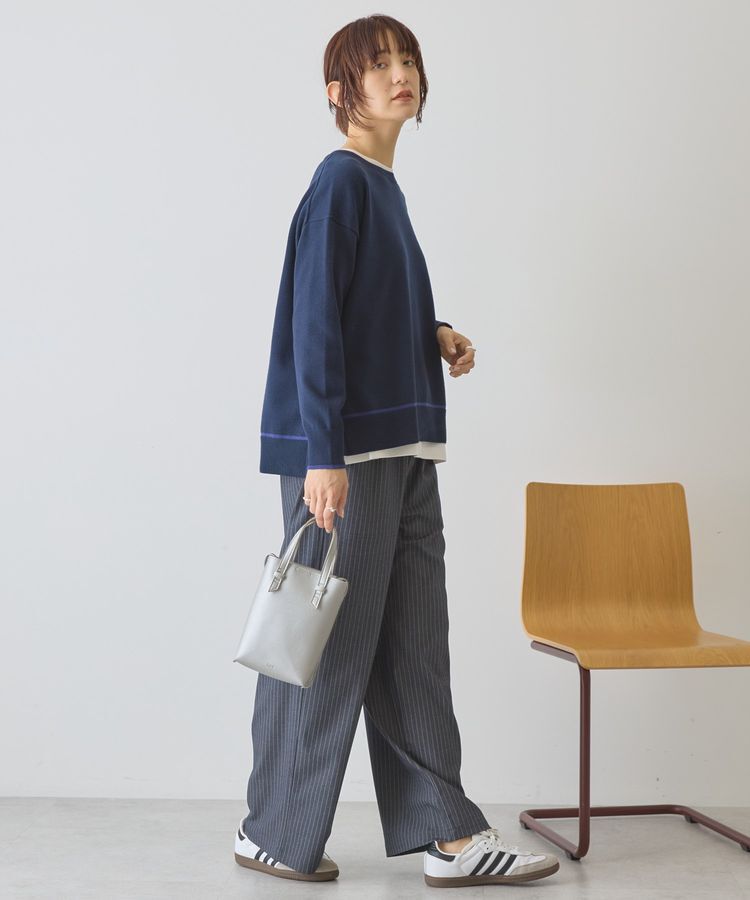 AMERICAN HOLIC「バイカラークルーネックニットプルオーバー」|ニット・セーター|