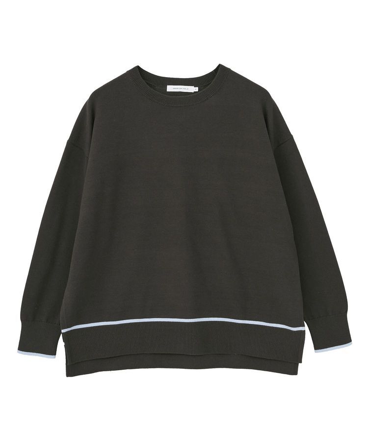 AMERICAN HOLIC「バイカラークルーネックニットプルオーバー」|ニット・セーター|