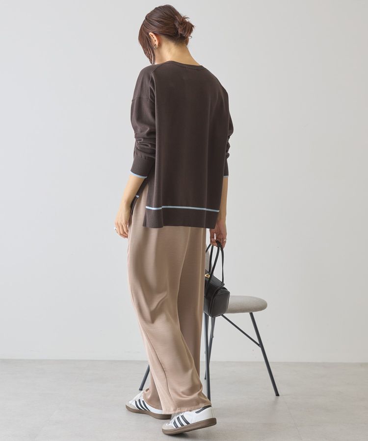 AMERICAN HOLIC「バイカラークルーネックニットプルオーバー」|ニット・セーター|