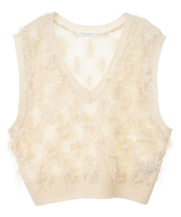 Green Parks「フリンジニットベスト」|ベスト・ジレ|