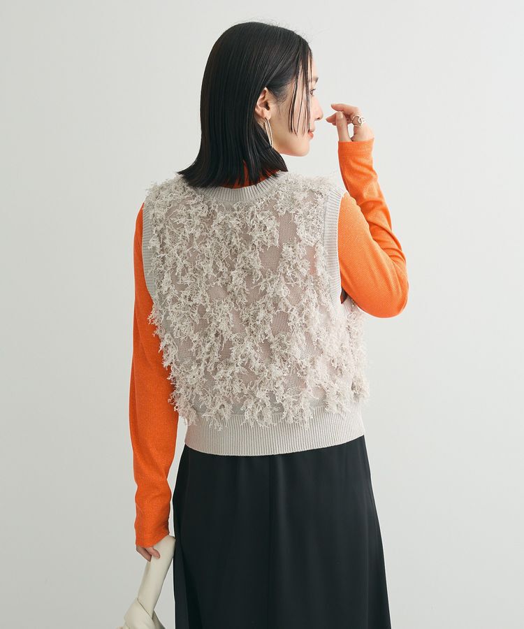 Green Parks「フリンジニットベスト」|ベスト・ジレ|