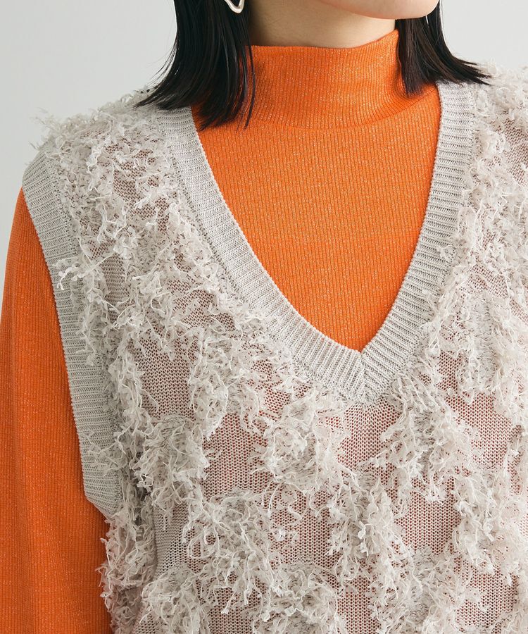 Green Parks「フリンジニットベスト」|ベスト・ジレ|