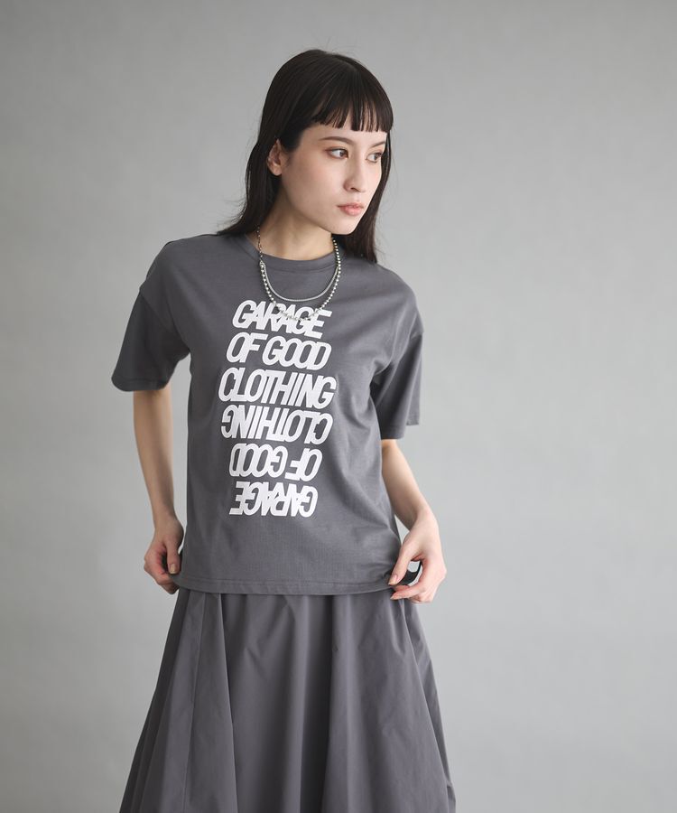 GARAGE OF GOOD CLOTHING「クラックプリントTシャツ」|Tシャツ・カットソー|Charcoal Gray