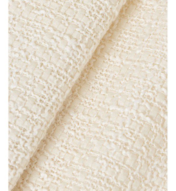 allureville「ファンシーツィードクルーネックジャケット」|ノーカラージャケット|