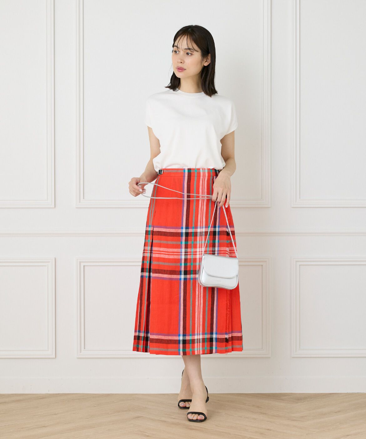 INED「《WEB限定》フレンチスリーブサマーニット」|ニット・セーター|