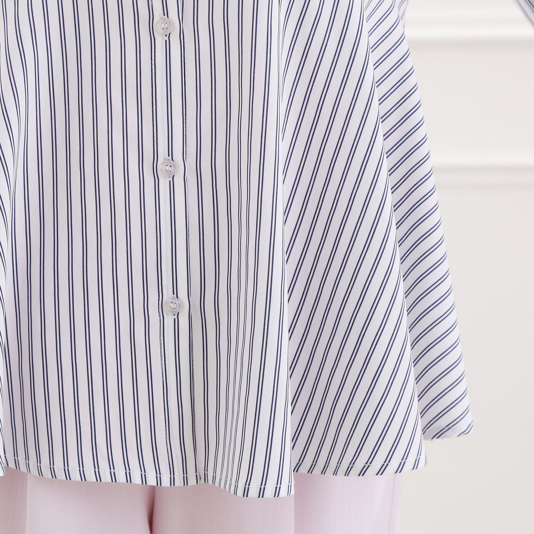 grove「【体型カバー】一枚でもレイヤードでも、ペプラムフレアシャツ」|シャツ・ブラウス|