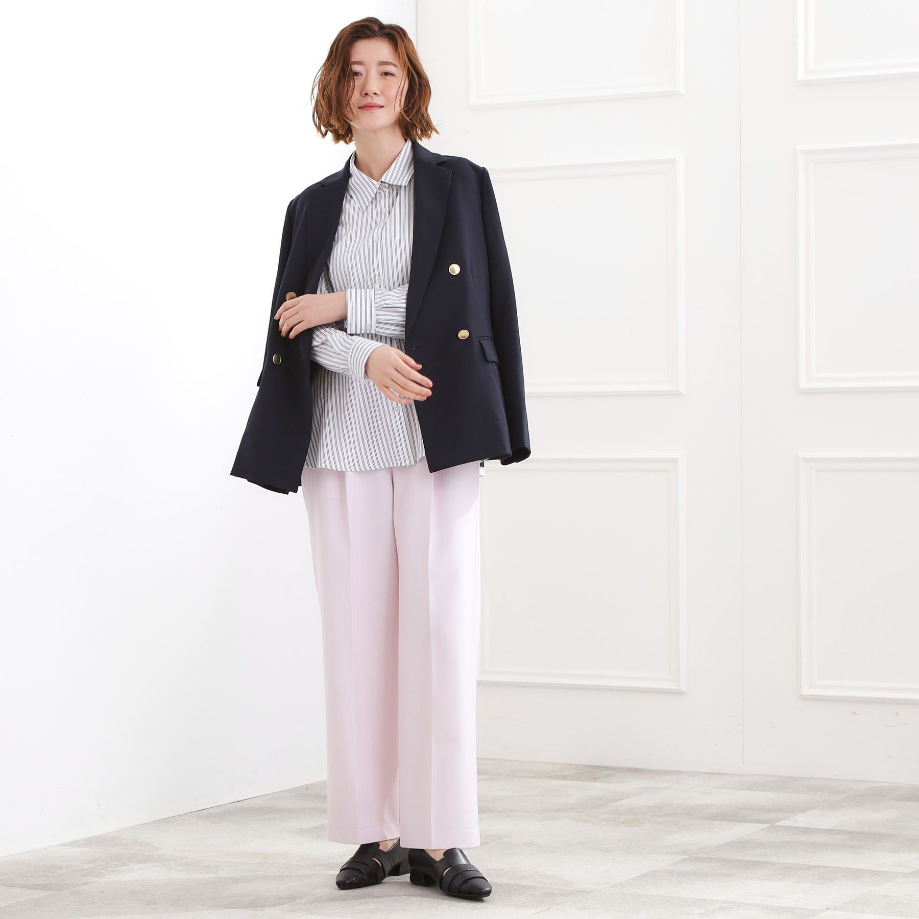 grove「【体型カバー】一枚でもレイヤードでも、ペプラムフレアシャツ」|シャツ・ブラウス|