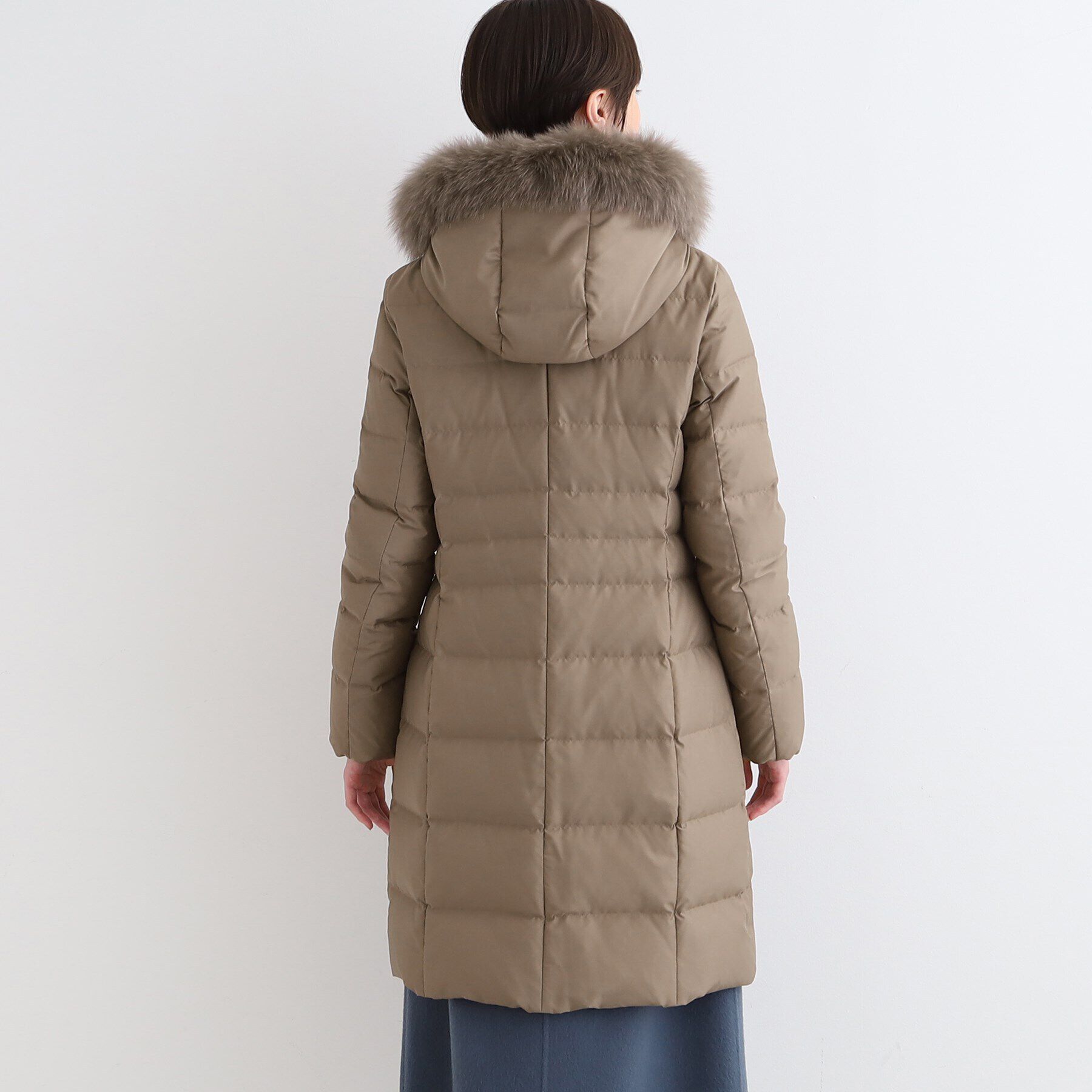 INDIVI「【リニューアル！／マルチWAY／フォックスファー／ロング丈】リサイクルダウンコート」|ダウン|