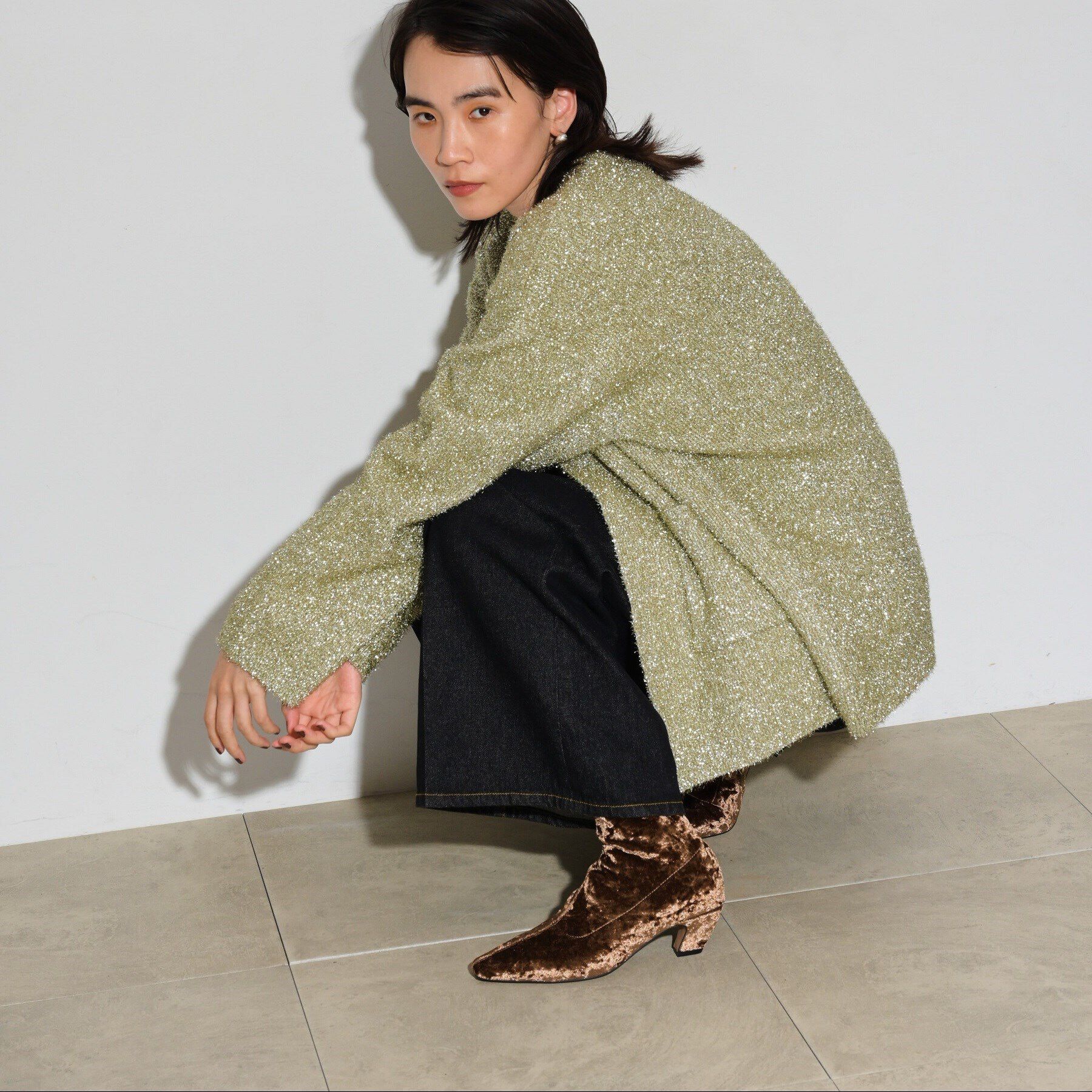 GALLEST「クラッシュベロアショートブーツ」|ショートブーツ|