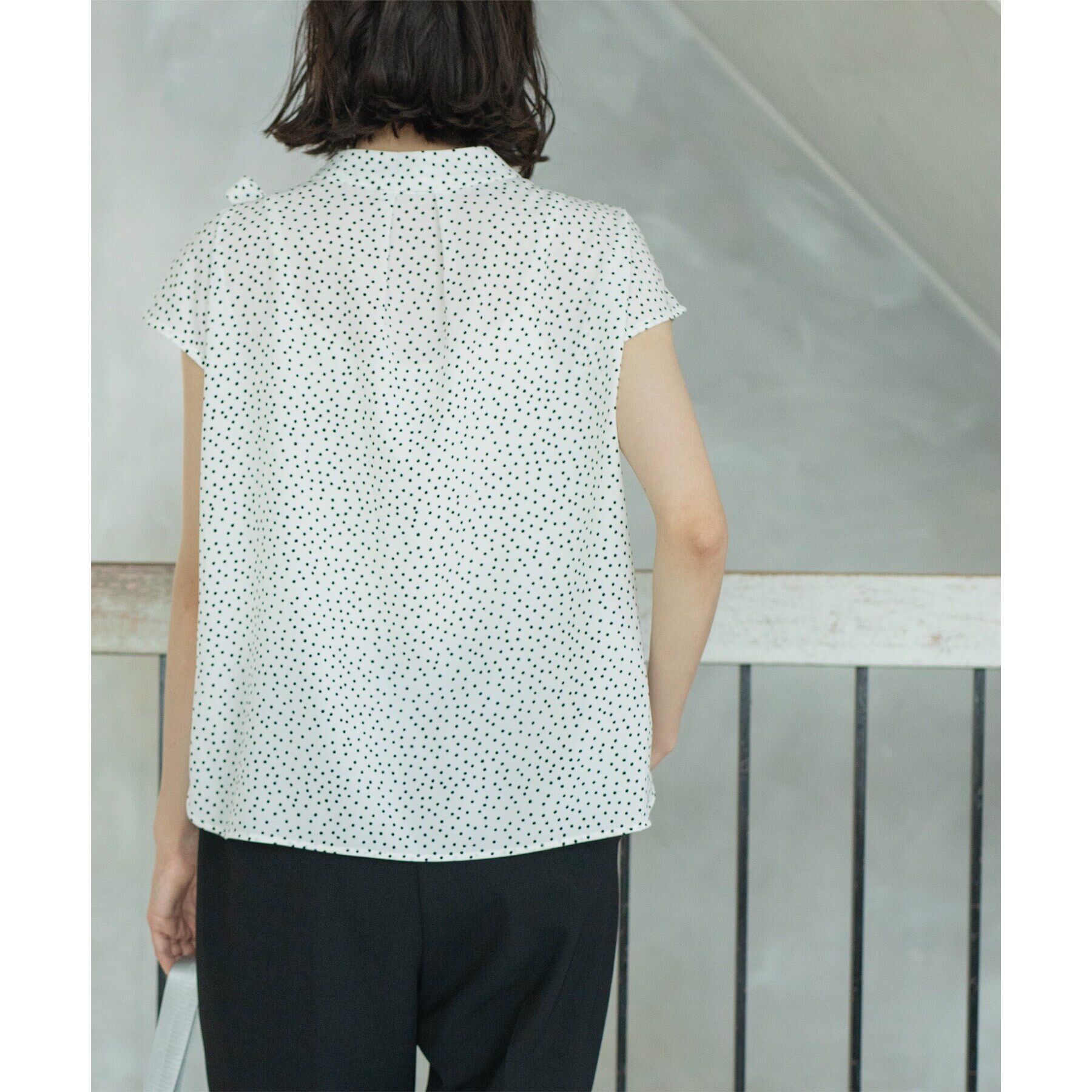 OPAQUE.CLIP「ドットボウタイブラウス【洗濯機洗い可】」|シャツ・ブラウス|