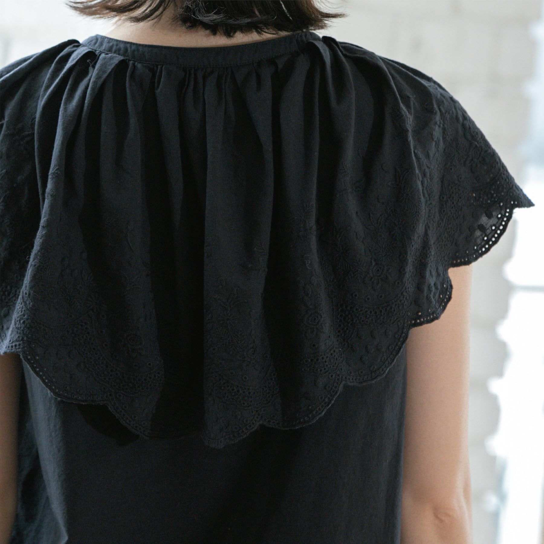 OPAQUE.CLIP「刺繍レースカラーブラウス」|シャツ・ブラウス|