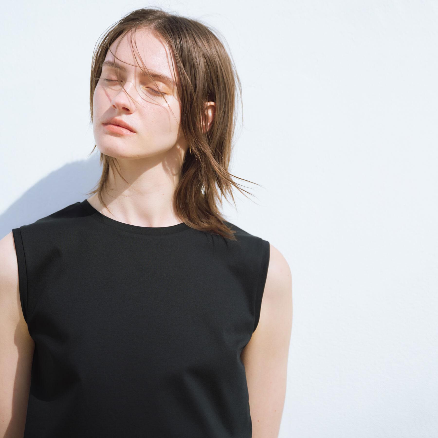 OPAQUE.CLIP「《5色展開》ベーシックノースリーブトップス【接触冷感/洗濯機洗い可】」|キャミソール|