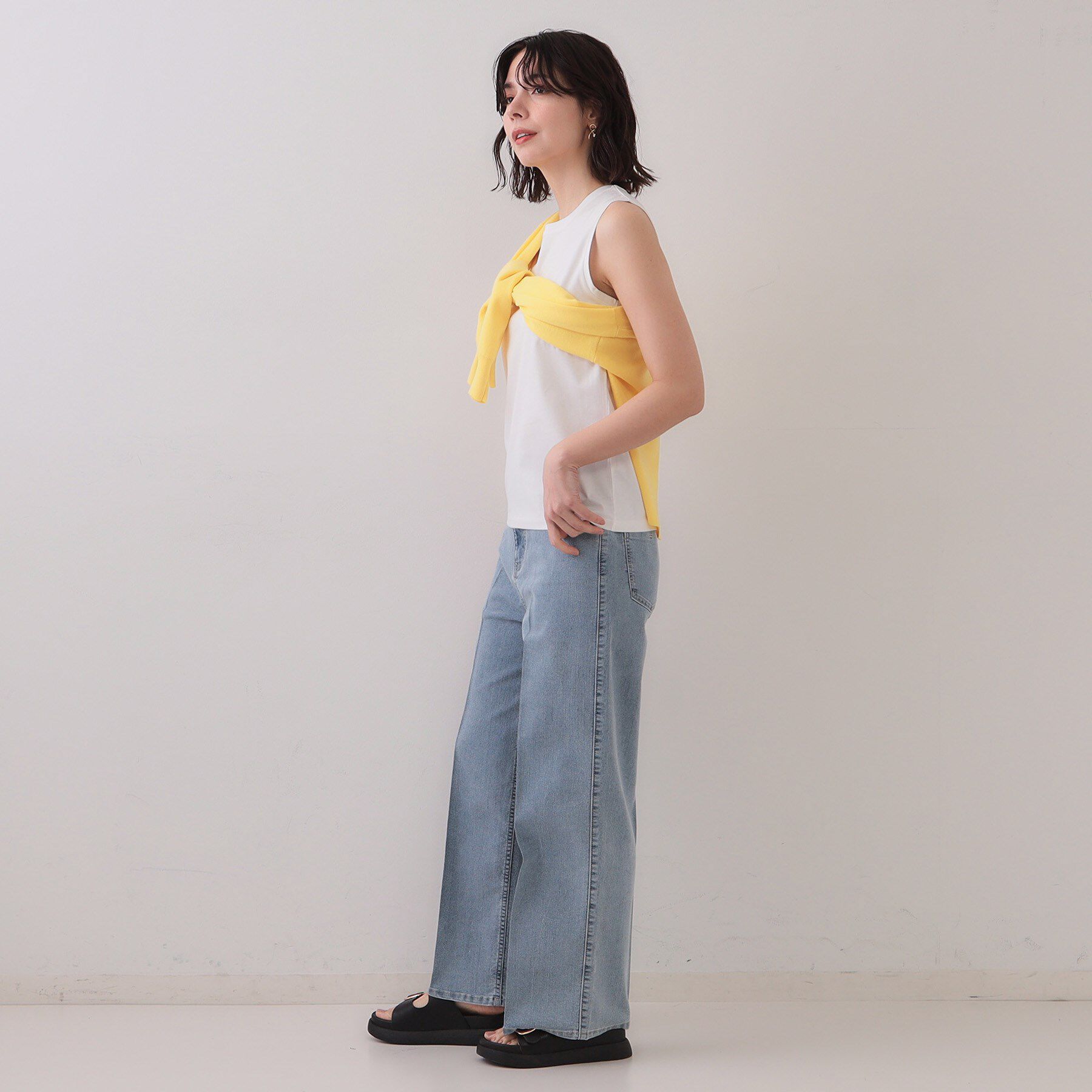 OPAQUE.CLIP「《5色展開》ベーシックノースリーブトップス【接触冷感/洗濯機洗い可】」|キャミソール|