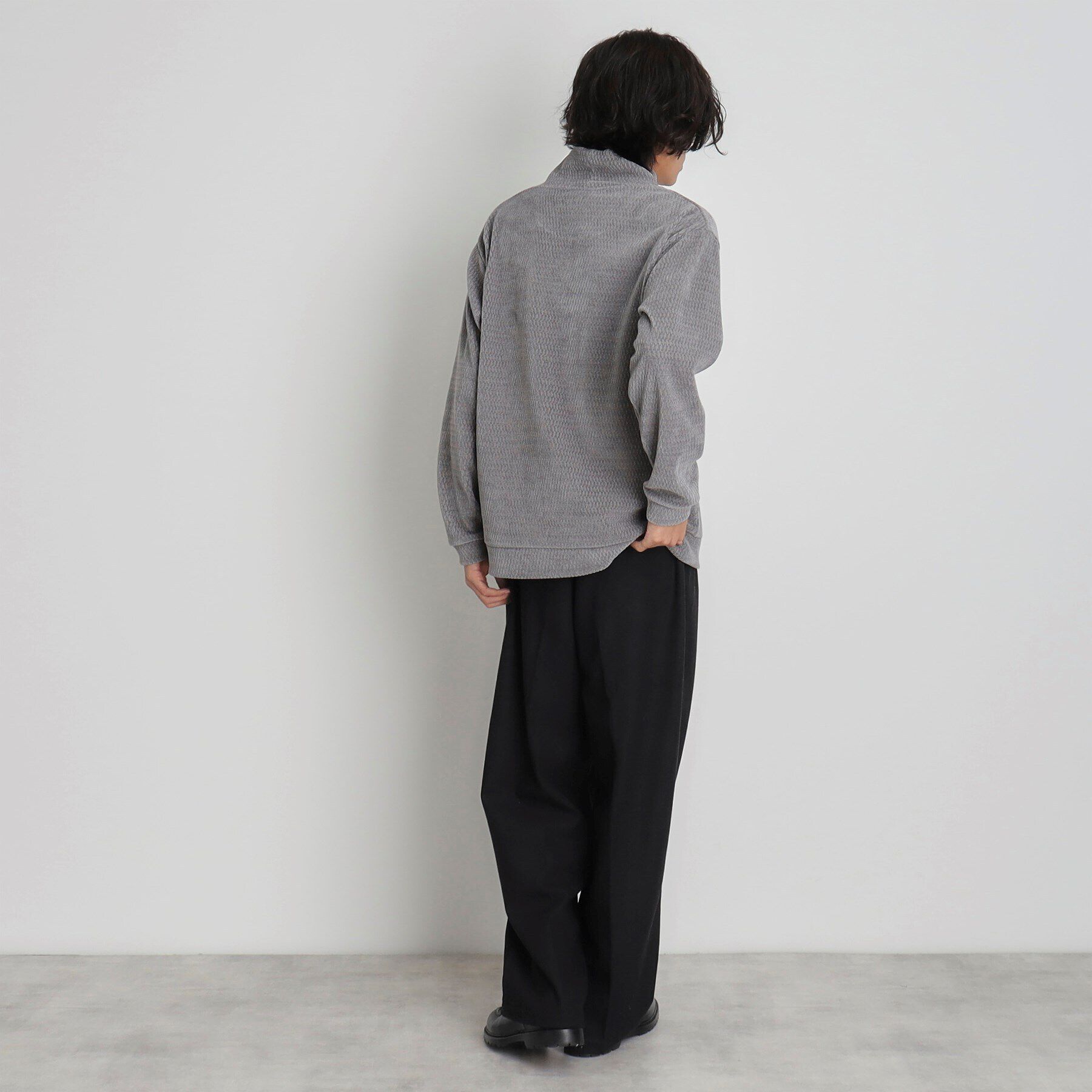 THE SHOP TK「タックワイドスラックス ブラック／グレンチェック／ブラウンチェック」|その他|