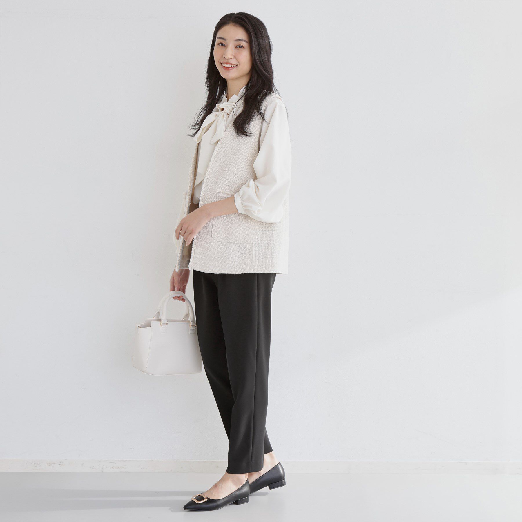 THE SHOP TK「【通勤・セレモニー】美脚シルエット ダブルクロステーパードパンツ/セットアップ可」|その他|