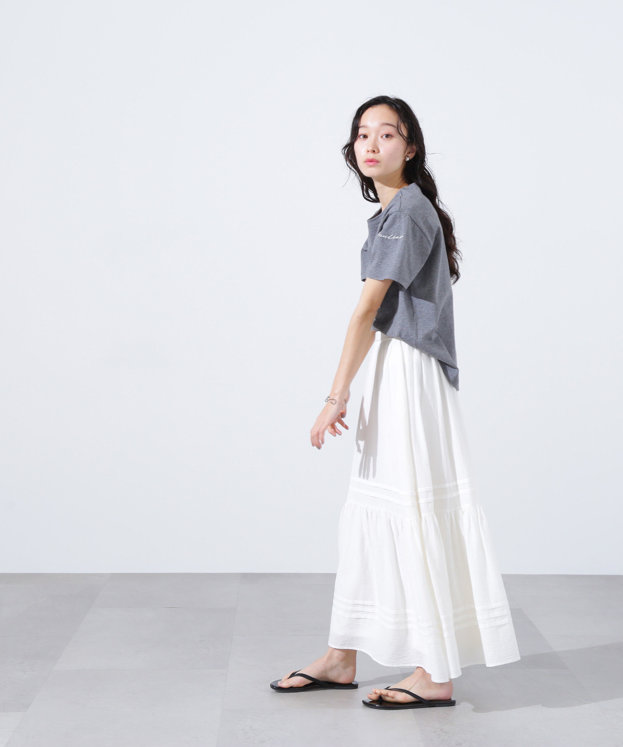  「ロゴ刺繍カットソー」|Tシャツ・カットソー|