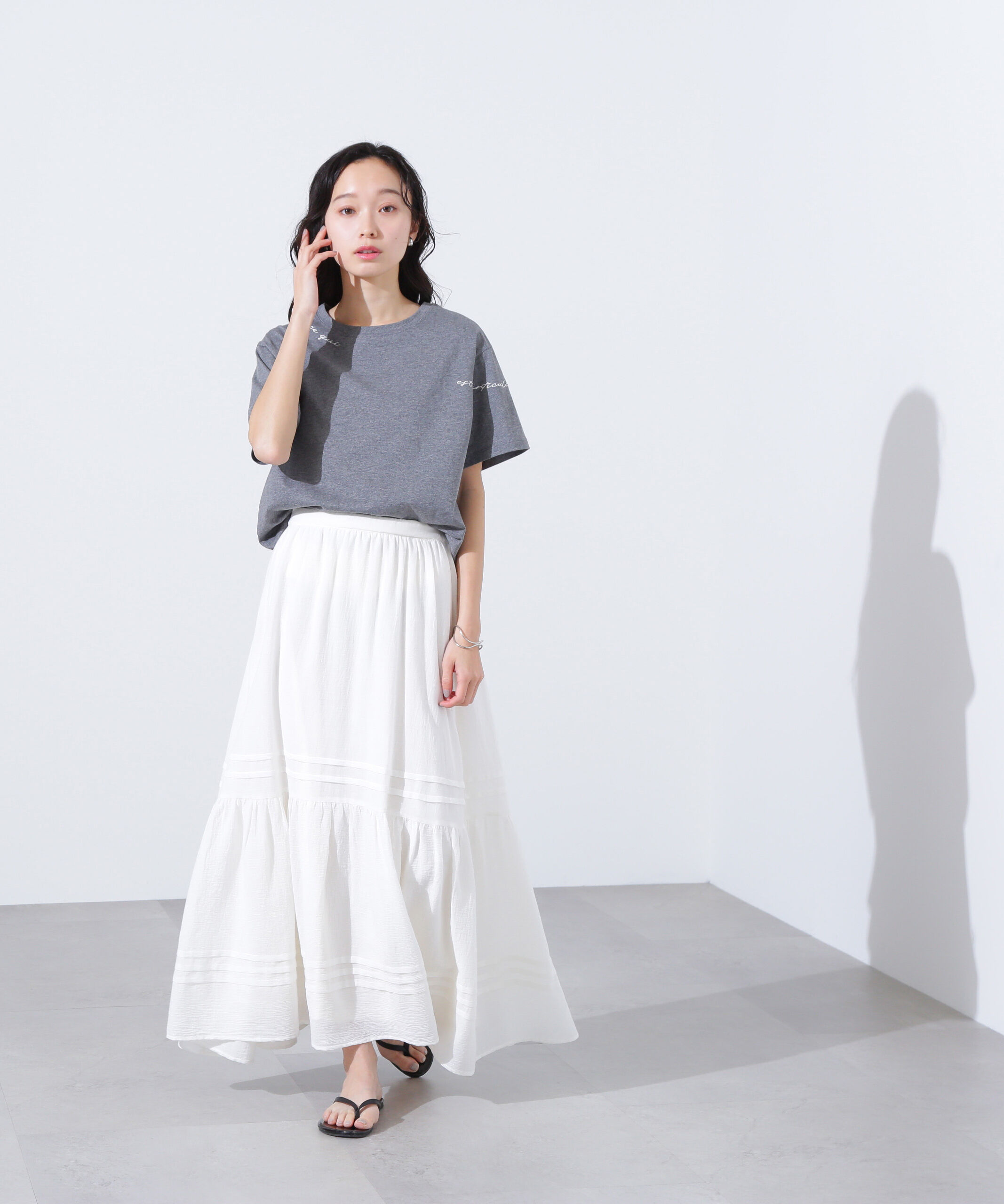  「ロゴ刺繍カットソー」|Tシャツ・カットソー|