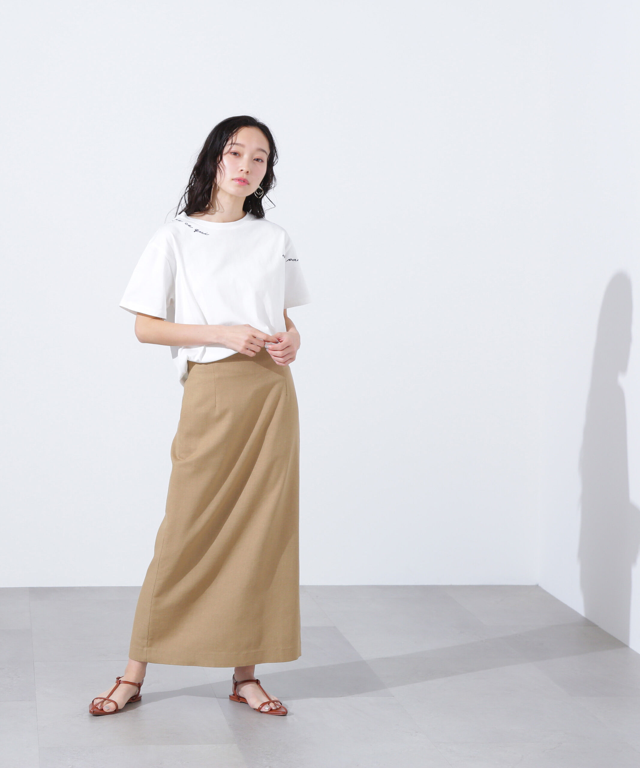  「ロゴ刺繍カットソー」|Tシャツ・カットソー|