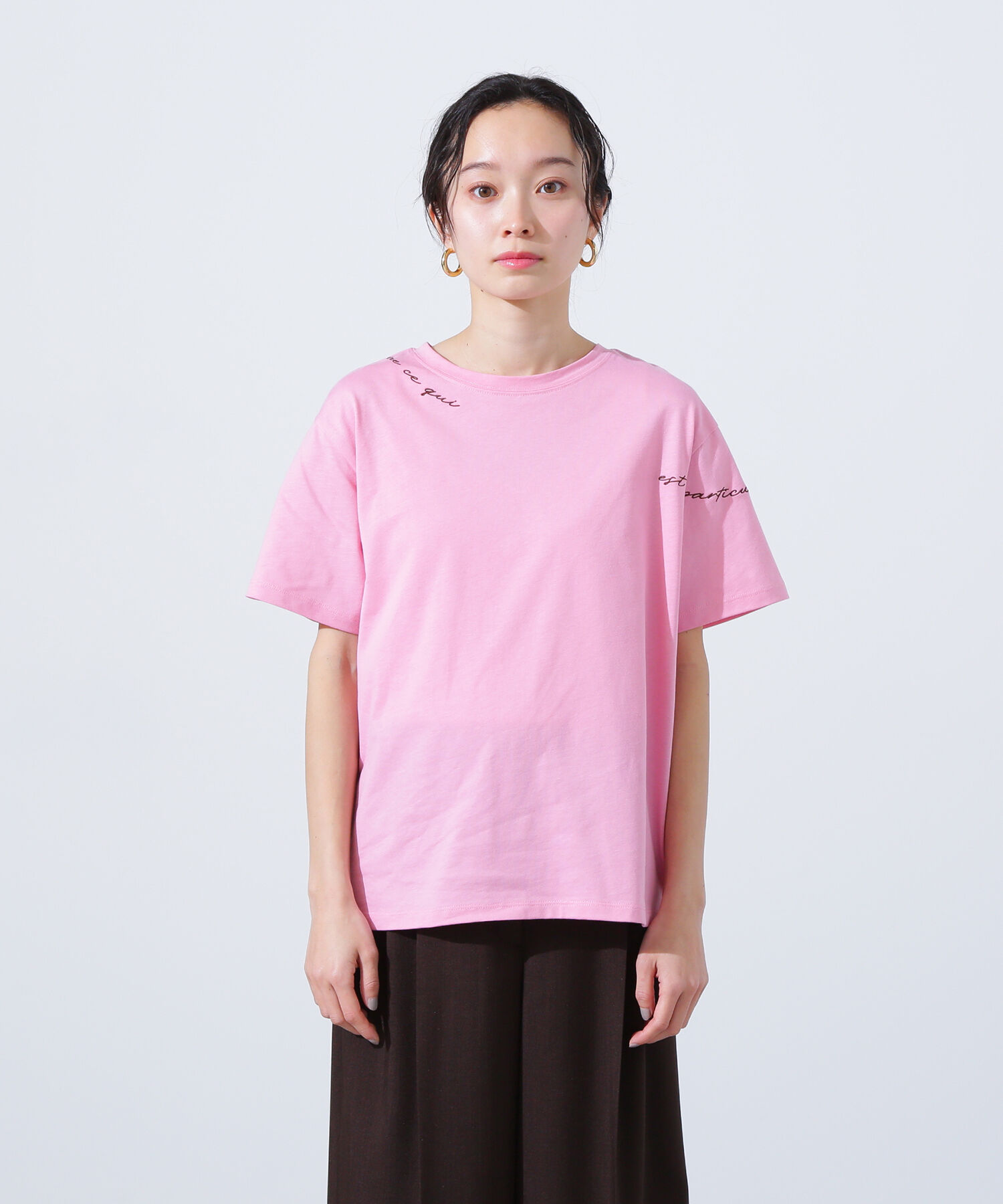  「ロゴ刺繍カットソー」|Tシャツ・カットソー|