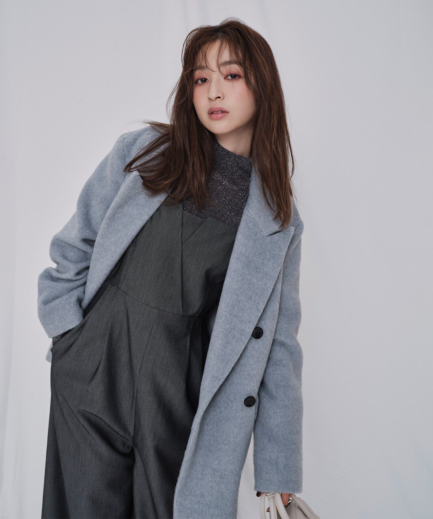  「シャギージャコット　24AW」|ブルゾン・スタジャン|ライトグレー