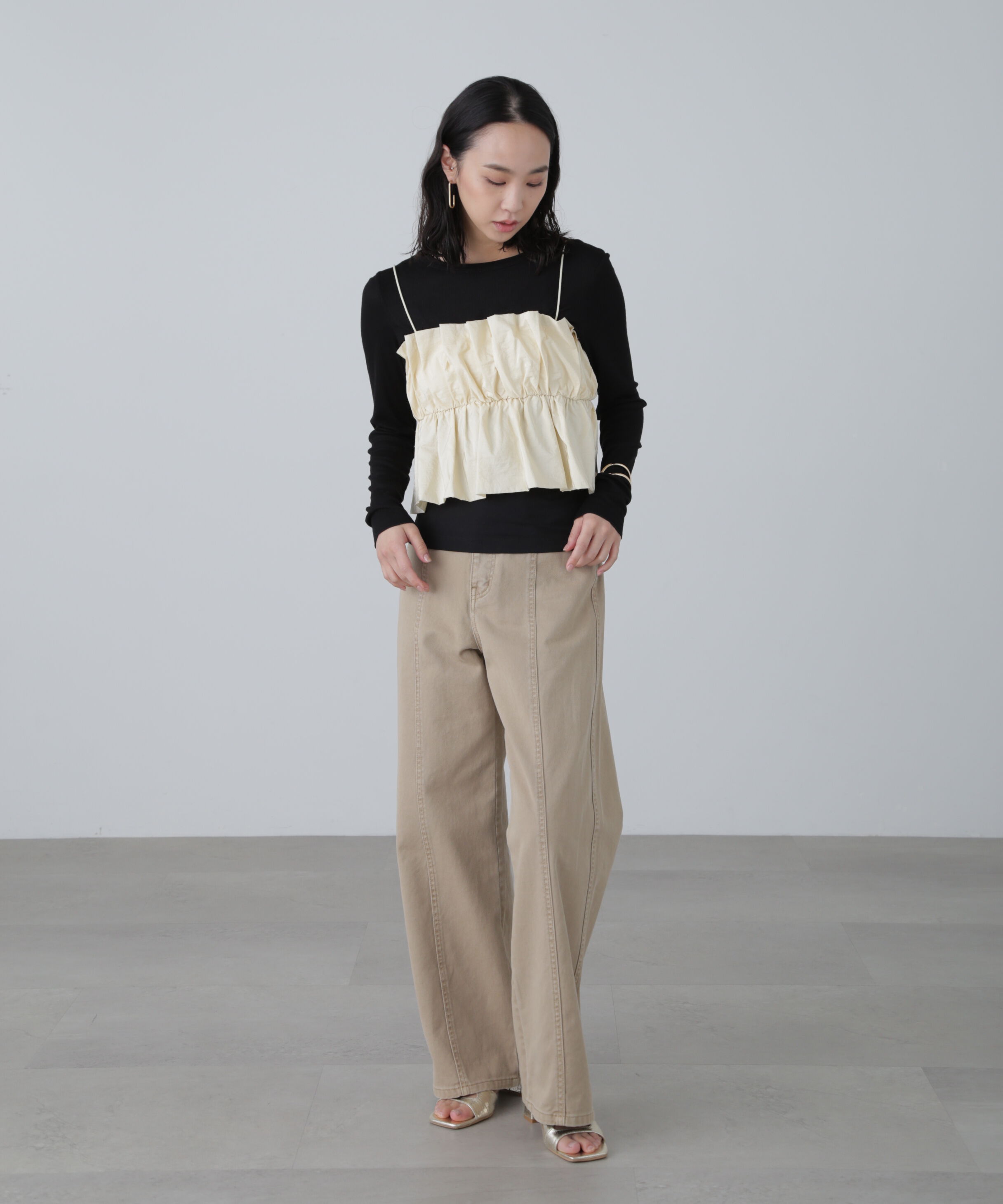  「ワイドストレートカラーパンツ」|その他|