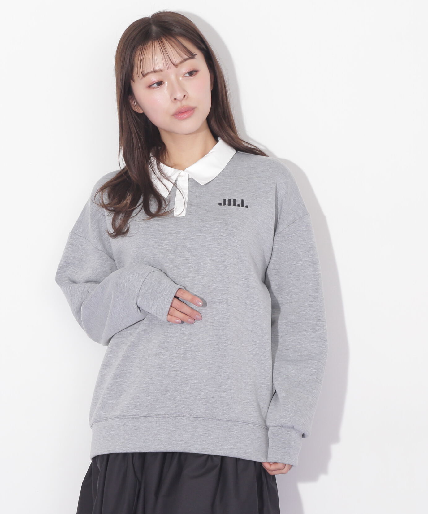  「ポロ衿スウェットフリルミニセットアップ」|ワンピース|