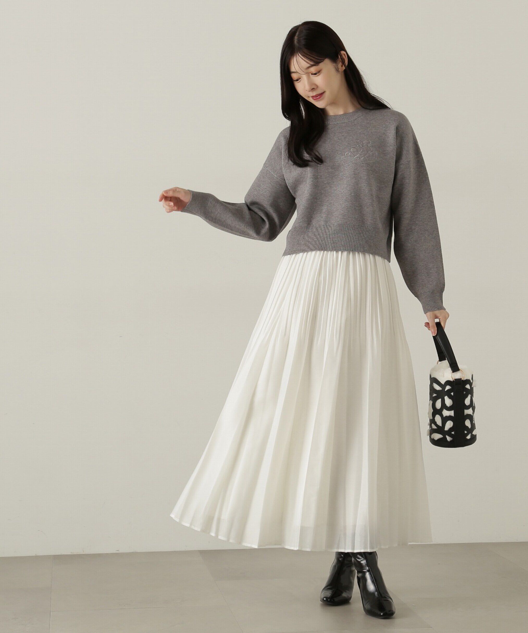 PROPORTION BODY DRESSING「ショートスエットライクニット」|ニット・セーター|