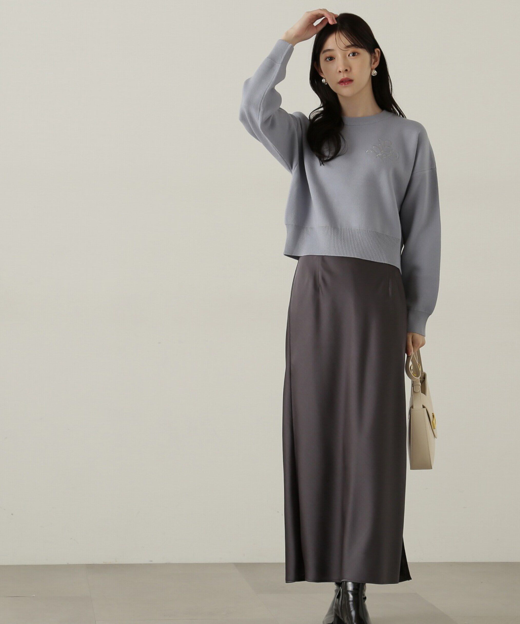 PROPORTION BODY DRESSING「ショートスエットライクニット」|ニット・セーター|