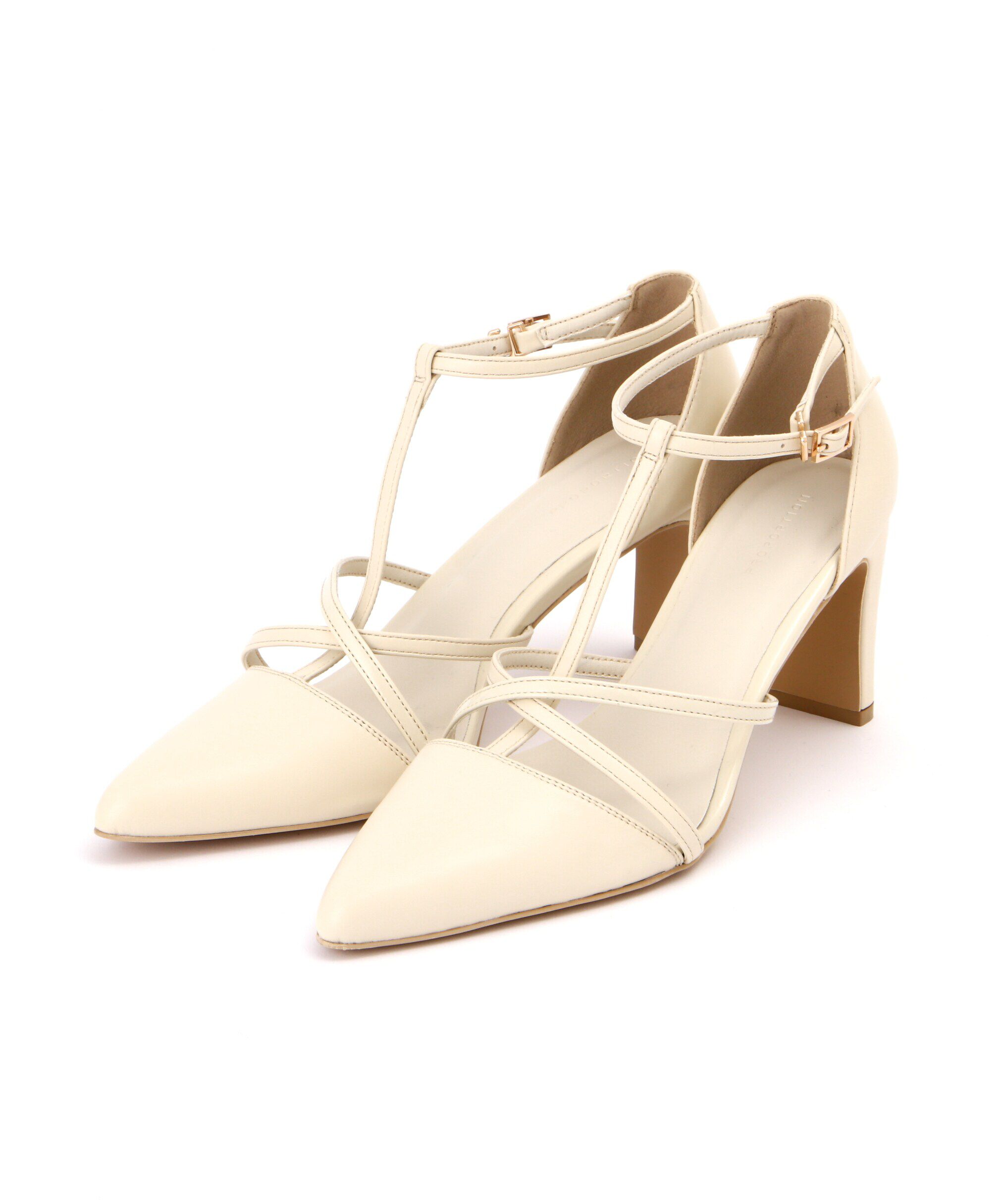 PROPORTION BODY DRESSING「クロスTストラップパンプス」|その他|アイボリー2