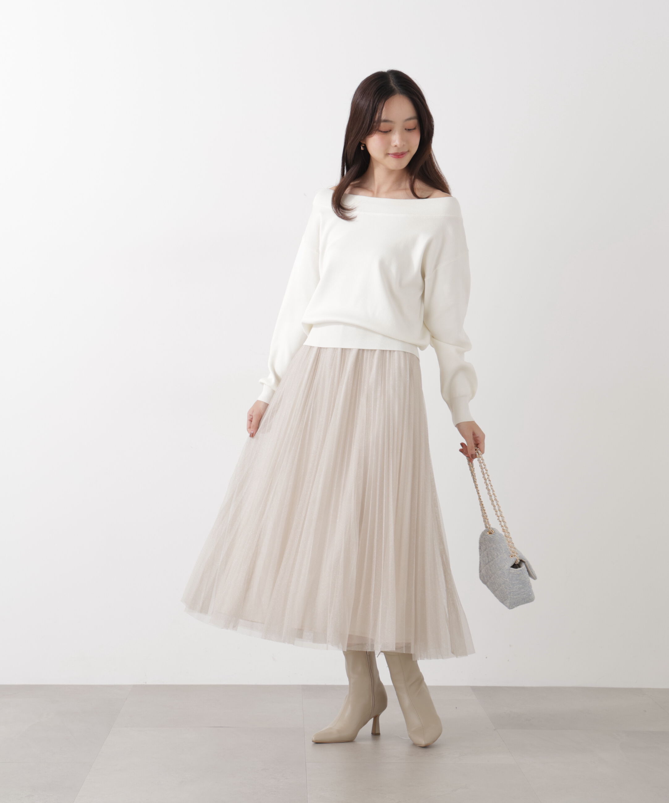 PROPORTION BODY DRESSING「《EDIT COLOGNE》ラメプリーツスカート」|スカート|