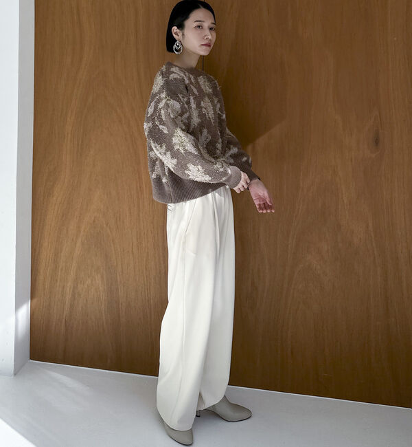 Doux archives「フラワーラメジャガードニット」|ニット・セーター|