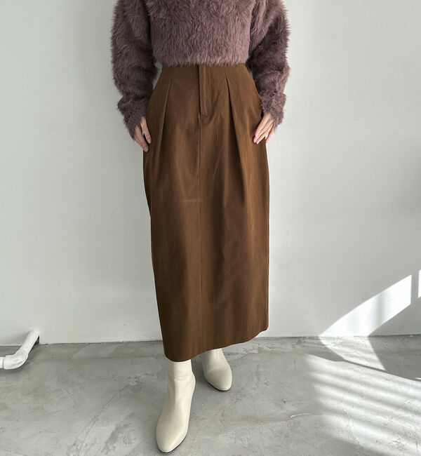 Doux archives「ワンタックコクーンスカート」|スカート|BROWN