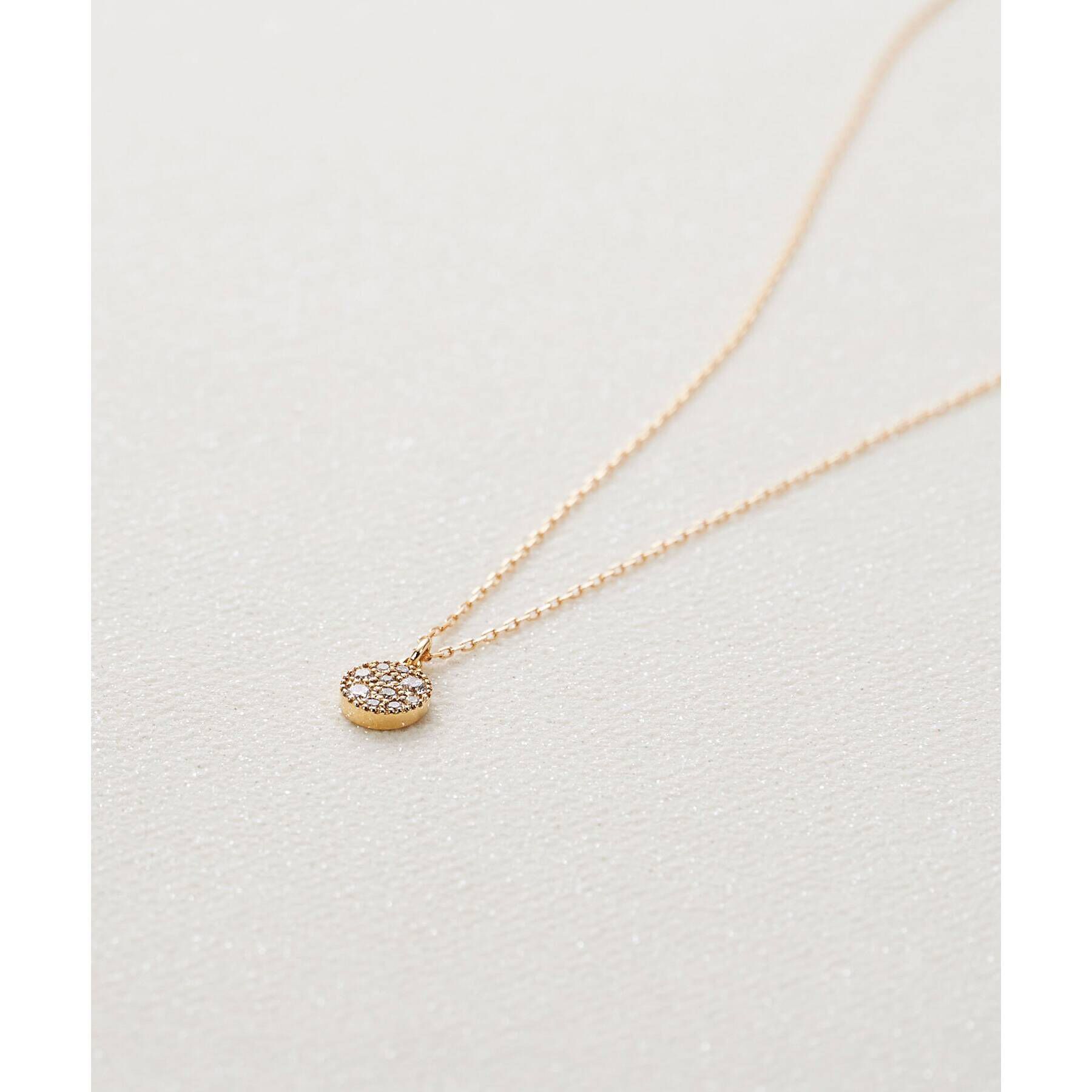 COCOSHNIK「K18ダイヤモンド ランダムパヴェ ラウンドネックレス」|ネックレス|